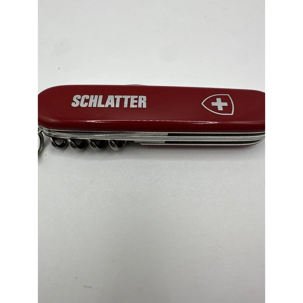 VTG Swiss‎ Army Style Multi Tool Knife Red Schlatter Stainless Corkscrew Opener